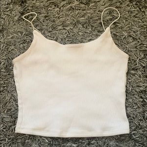 Garage White bungee cord tank top